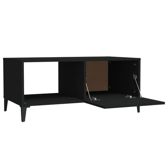 Pearl Wooden Coffee Table With 1 Flap In Black_5
