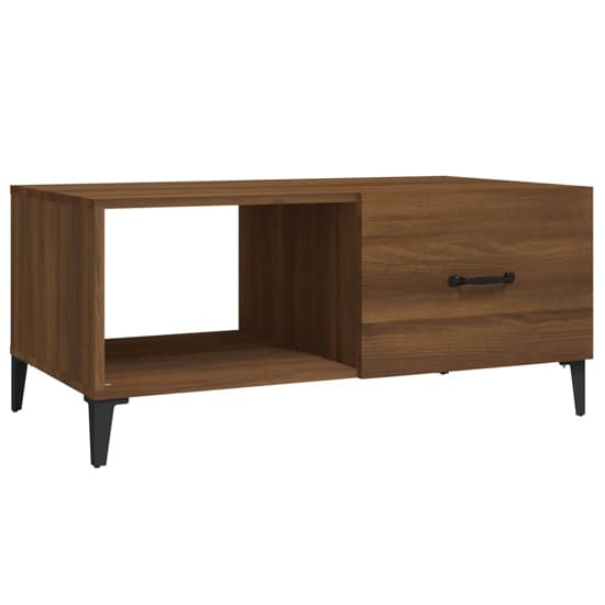 Pearl Wooden Coffee Table With 1 Flap In Brown Oak_3
