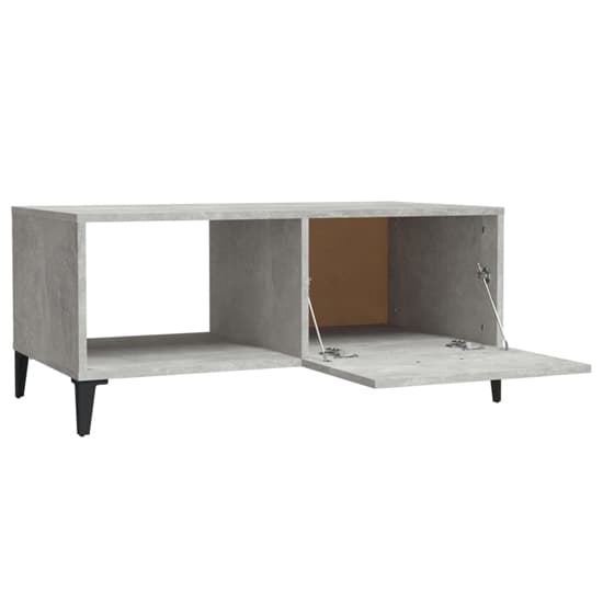Pearl Wooden Coffee Table With 1 Flap In Concrete Effect_5