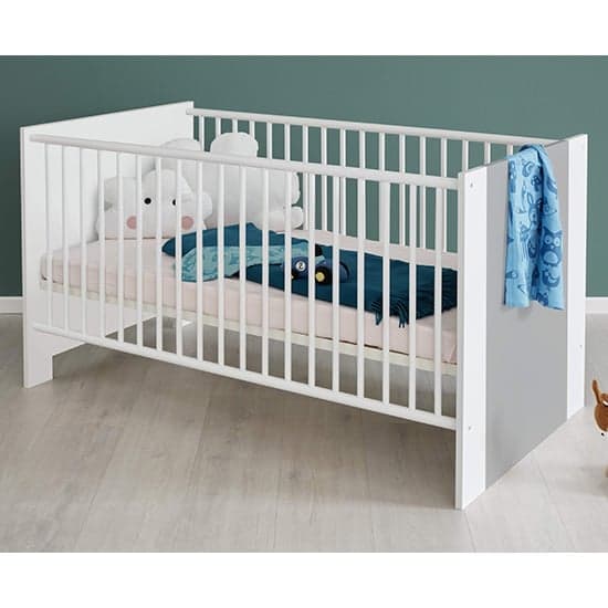 Peco Baby Room Wooden Furniture Set 1 In White And Light Grey_5