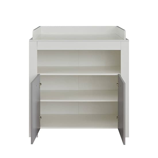 Peco Storage Cabinet With Changer Top In White And Light Grey_4
