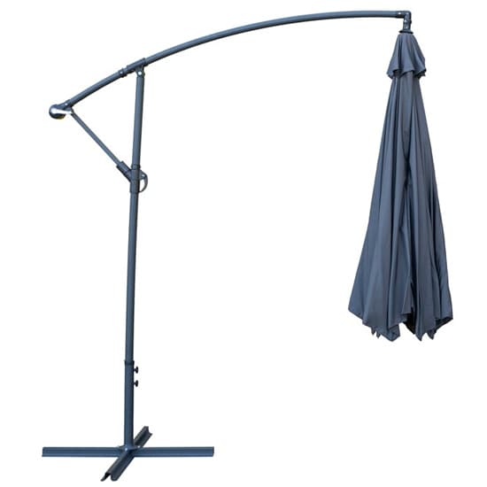 Peebles Fabric Overhang Parasol With Powder Coat Steel Frame
