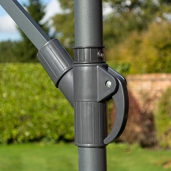 Peebles Fabric Overhang Parasol With Powder Coat Steel Frame