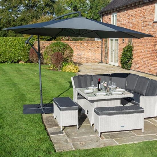 Peebles Fabric Overhang Parasol With Powder Coat Steel Frame_1