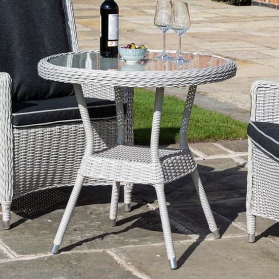 Peebles Round Bistro Table With 2 Chairs In Putty Grey_2