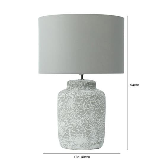Peguera Grey Linen Shade Table Lamp With Grey Stone Base_6