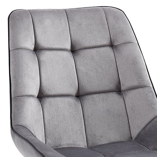 Pekato Fabric Dining Chair In Grey With Grey Legs_2
