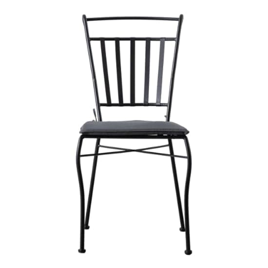 Penarth Outdoor Metal Dining Chair In Charcoal_2