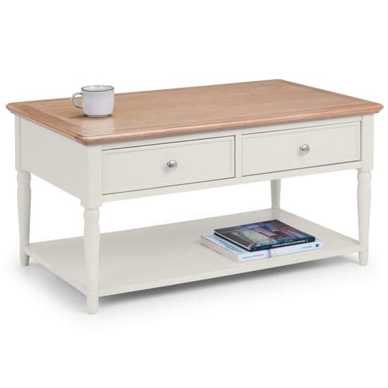 Pacari Coffee Table In Limed Oak And Grey With 2 Drawers_2