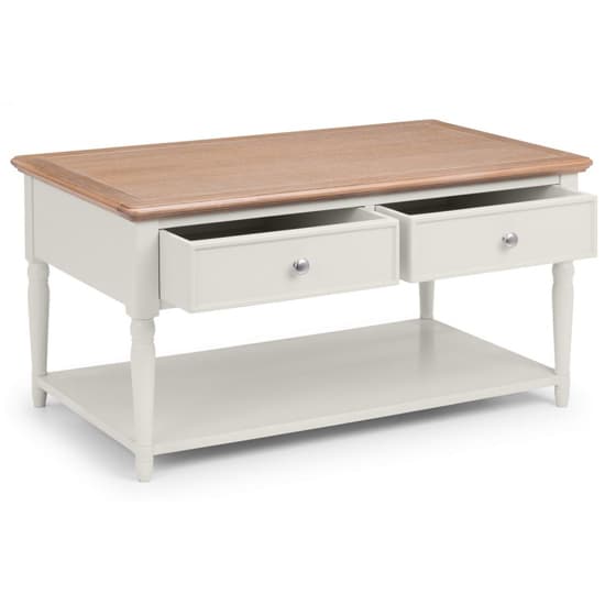 Pacari Coffee Table In Limed Oak And Grey With 2 Drawers_3