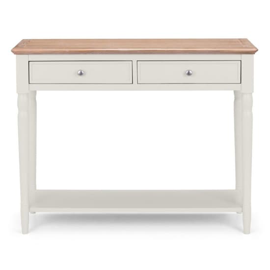 Pacari Console Table In Limed Oak And Grey With 2 Drawers_4