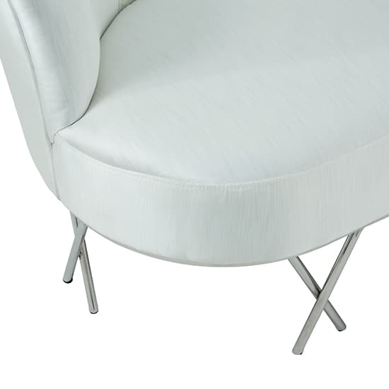 Penelope Velvet Upholstered 2 Seater Sofa In Ivory White_4