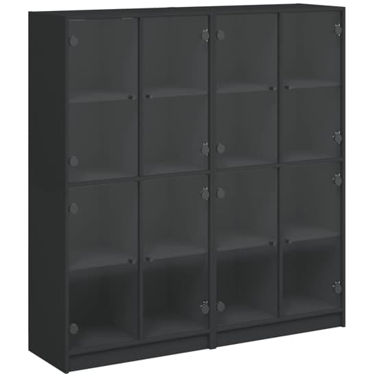 Penrith Wooden Bookcase With 16 Shelves In Black_2