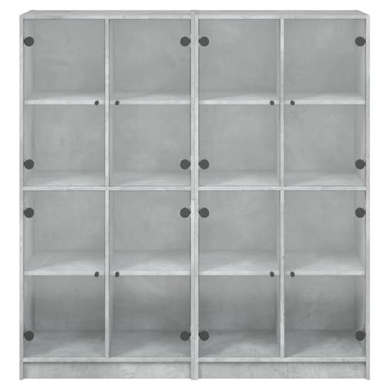 Penrith Wooden Bookcase With 16 Shelves In Concrete Grey_4