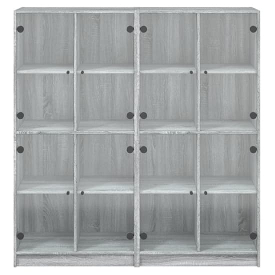Penrith Wooden Bookcase With 16 Shelves In Grey Sonoma_5