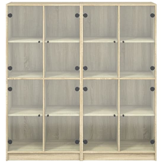 Penrith Wooden Bookcase With 16 Shelves In Sonoma Oak_4