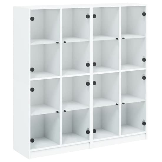 Penrith Wooden Bookcase With 16 Shelves In White_2