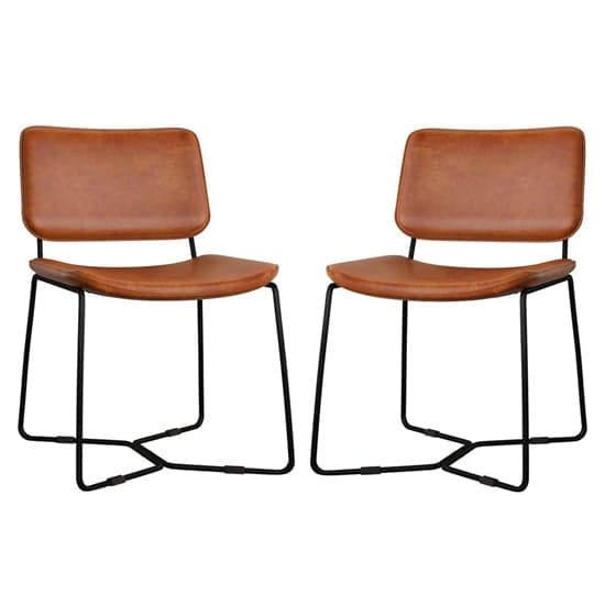 Pensford Bruicato Genuine Leather Dining Chairs In Pair_1