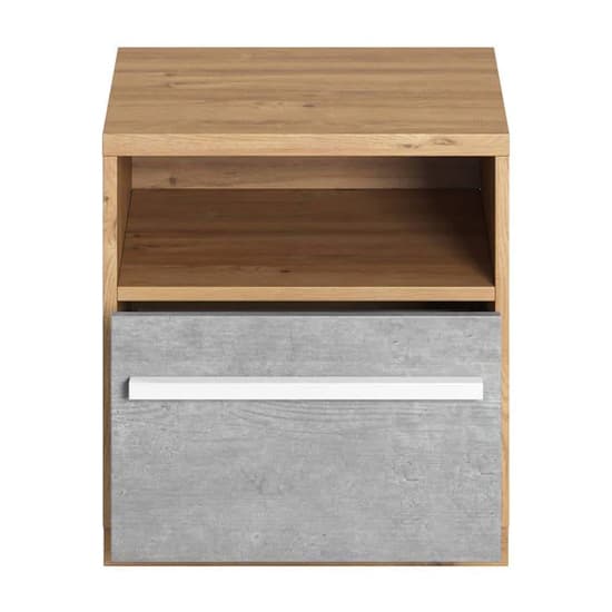 Peoria Kids Bedside Cabinet In White And Concrete Effect_2