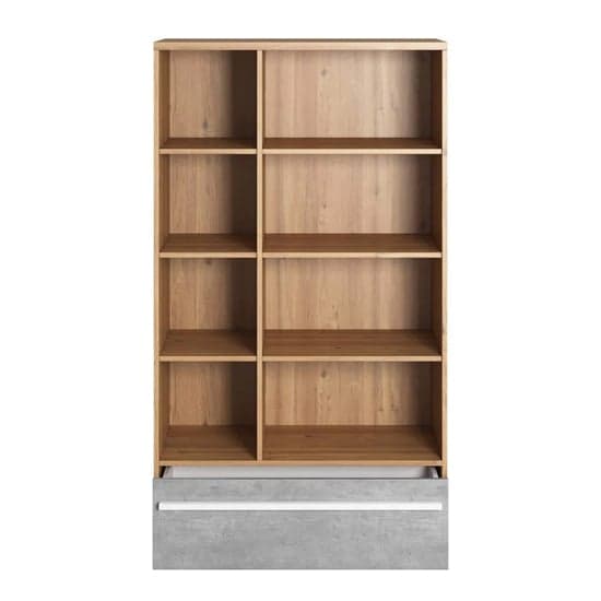 Peoria Kids Wooden Bookcase With 6 shelves In Nash Oak_2
