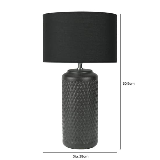 Perast Black Linen Shade Table Lamp With Black Ceramic Base_6