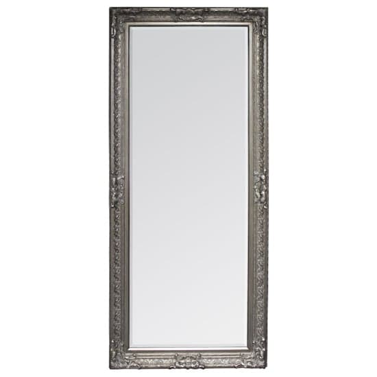 Percid Rectangular Leaner Mirror In Antique Silver Frame_1
