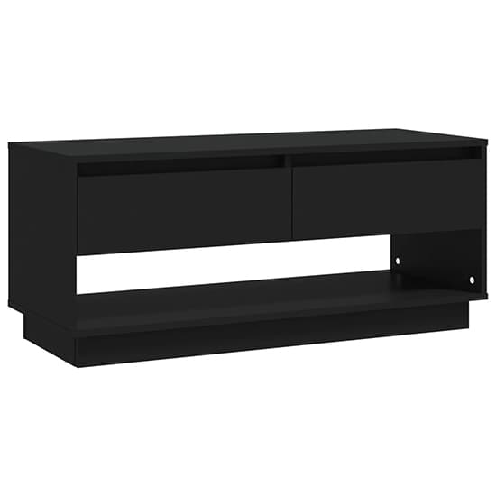 Perdy Wooden TV Stand With 2 Drawers In Black_4