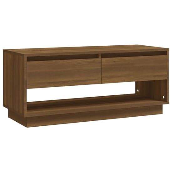 Perdy Wooden TV Stand With 2 Drawers In Brown Oak_4