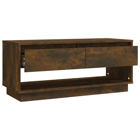 Perdy Wooden TV Stand With 2 Drawers In Smoked Oak_5