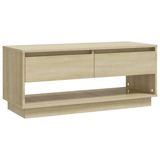 Perdy Wooden TV Stand With 2 Drawers In Sonoma Oak_4