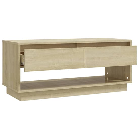 Perdy Wooden TV Stand With 2 Drawers In Sonoma Oak_5