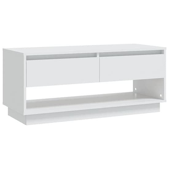 Perdy Wooden TV Stand With 2 Drawers In White_3