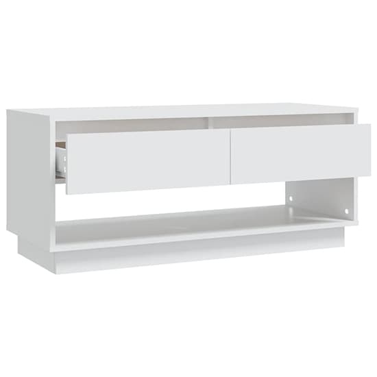 Perdy Wooden TV Stand With 2 Drawers In White_4