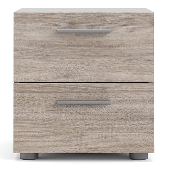 Perkin Wooden Bedside Cabinet With 2 Drawers In Truffle Oak_4