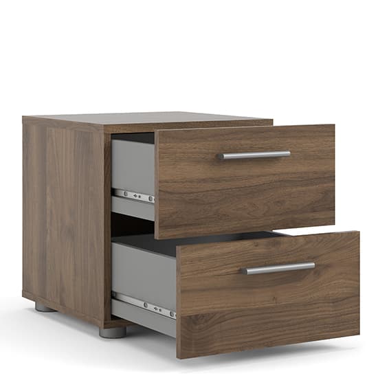 Perkin Wooden Bedside Cabinet With 2 Drawers In Walnut_3