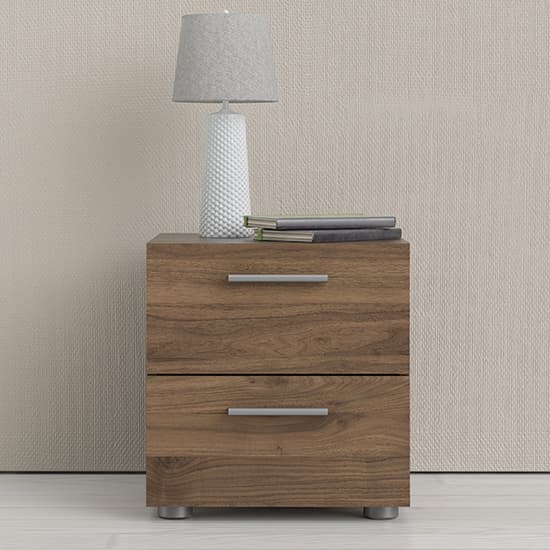 Perkin Wooden Bedside Cabinet With 2 Drawers In Walnut_1