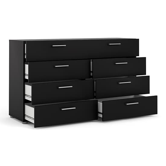 Perkin Wide Wooden Chest Of 8 Drawers In Black_3