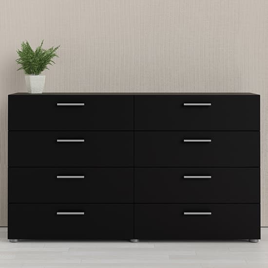 Perkin Wide Wooden Chest Of 8 Drawers In Black_1