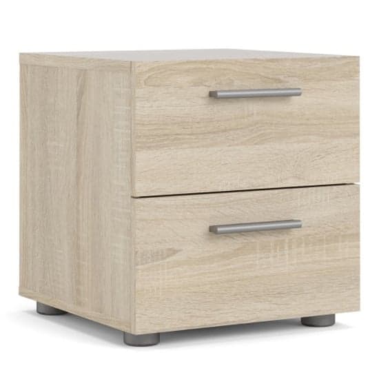Perkin Wooden Bedside Cabinet With 2 Drawers In Oak_2