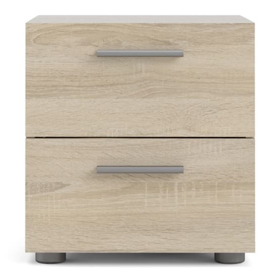 Perkin Wooden Bedside Cabinet With 2 Drawers In Oak_3