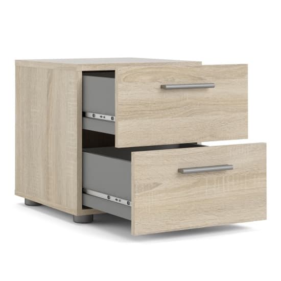 Perkin Wooden Bedside Cabinet With 2 Drawers In Oak_4