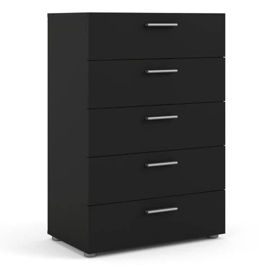 Perkin Wooden Chest Of 5 Drawers In Black_2