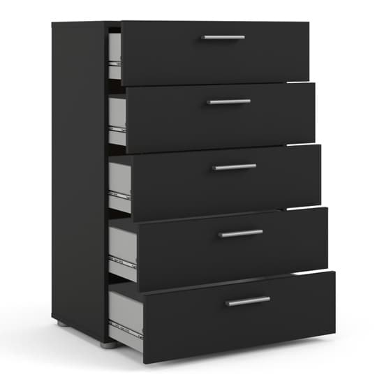 Perkin Wooden Chest Of 5 Drawers In Black_5