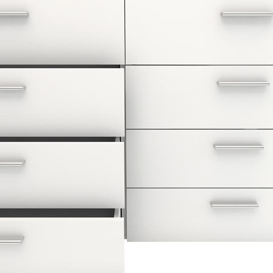 Perkin Wooden Chest Of Drawers In White With 8 Drawers_5
