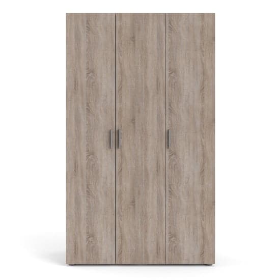 Perkin Wooden Wardrobe With 3 Doors In Truffle Oak_2