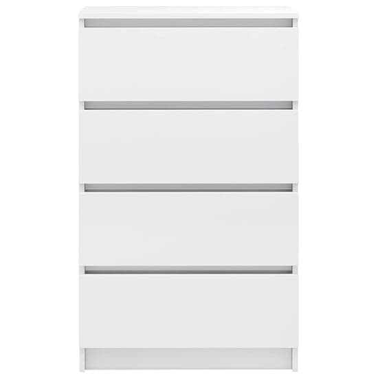 Perris High Gloss Chest Of 4 Drawers In White_3