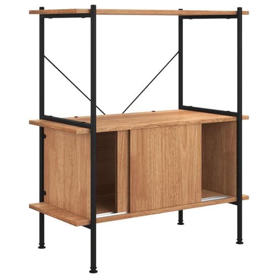 Perry Wooden 3-Tier Shelving Unit In Light Brown_3