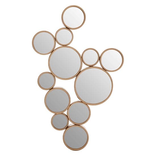 Persacone Large Multi Bubble Design Wall Mirror In Gold Frame_2