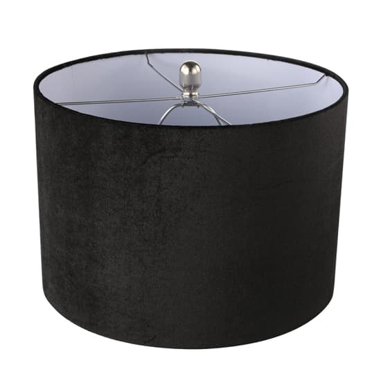 Pesaro Black Velvet Shade Table Lamp With Abstract Glass Base_4