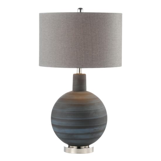 Pesaro Grey Linen Shade Table Lamp With Stripe Glass Base_3